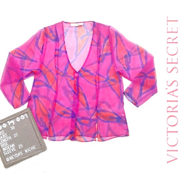 🎉HP🎉Victoria’s Secret Sheer V-Neck Top - Picture 6 of 6